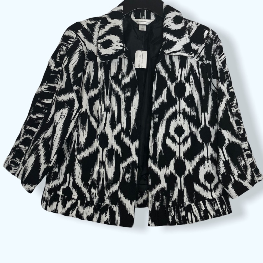 Nwt Christopher & Banks Open-Front Jacket Sz Lg - image 1